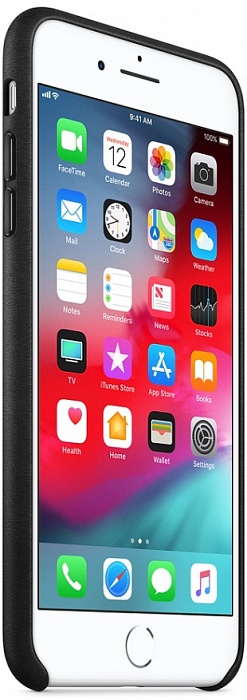 Чехол оригинальный Apple для iPhone 7/8 Plus кожа (черный) 